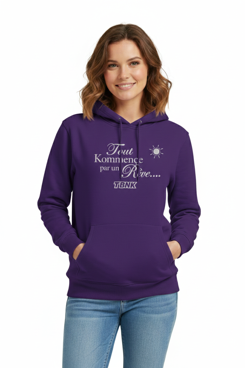 Hoodie Tout Kommence par un Rêve – TBNK 💜