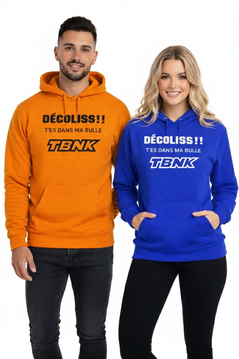 Hoodie DÉCOLISS!! T’ES DANS MA BULLE (AU DEVANT)