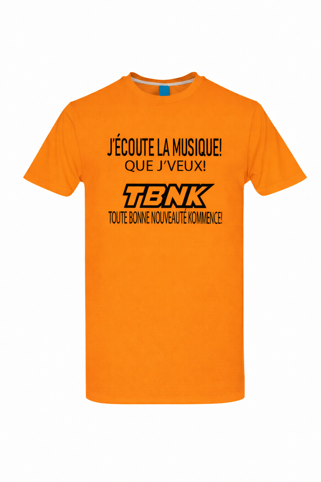 T-shirt J'écoute la musique que j'veux – TBNK vêtement musique Québec